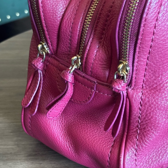 Cole Haan Leather Tote in Hot Pink - Picture 8 of 16